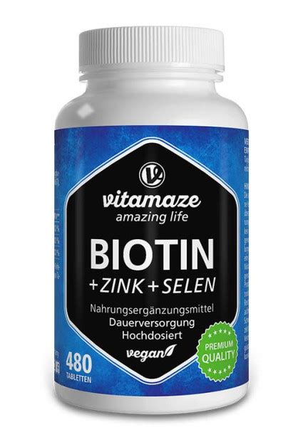 Vitamaze Biotin high dosage + Zinc + Selenium tabletki na włosy, 